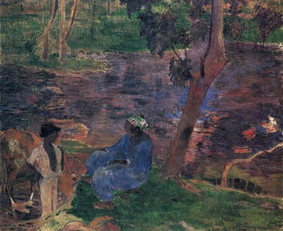 Orilla del estanque de Paul Gauguin